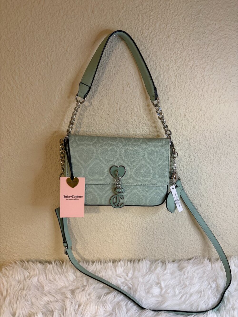 Juicy Couture Bubble Pop Frost Green Crossbody Shoulder Bag NWT